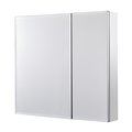 Utopia Alley Utopia Alley Rustproof Medicine Cabinet  Glass Shelves  Mirrored Sides  Single MC2AL